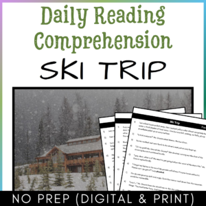 Ski Trip: Reading Comprehension and SEL Short Story Lesson Assessment