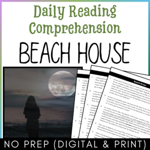 Beach House: Reading Comprehension and SEL Short Story Lesson Assessment
